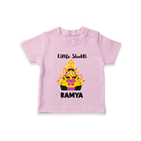 Little Shakti Durga Maa Baby T Shirt - BABY PINK - 0-5 Months Old (Chest 17")