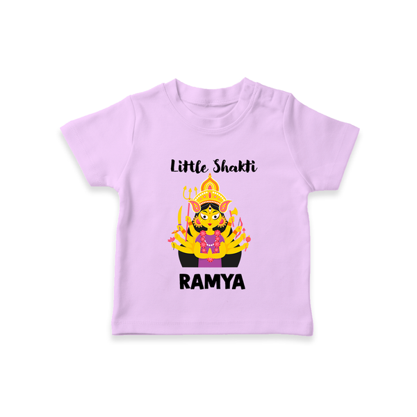 Little Shakti Durga Maa Baby T Shirt - LILAC - 0-5 Months Old (Chest 17")