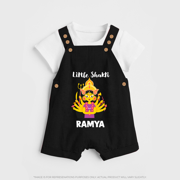Little Shakti Durga Maa Baby Dungaree - BLACK - 0 - 5 Months Old (Chest 18")