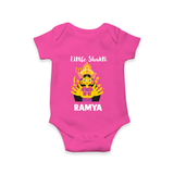 Little Shakti Durga Maa Baby Romper - HOT PINK - New Born (Chest 14")