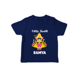 Little Shakti Durga Maa Baby T Shirt - NAVY BLUE - 0-5 Months Old (Chest 17")