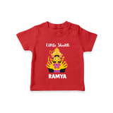 Little Shakti Durga Maa Baby T Shirt - RED - 0-5 Months Old (Chest 17")