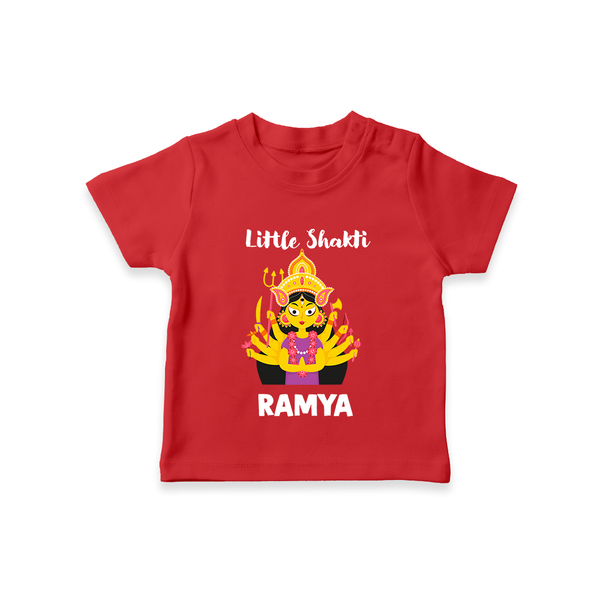 Little Shakti Durga Maa Baby T Shirt - RED - 0-5 Months Old (Chest 17")