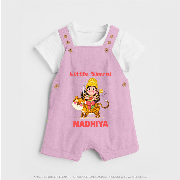 Little Sherni Goddess & Tiger Baby Dungaree - BABY PINK - 0 - 5 Months Old (Chest 18")