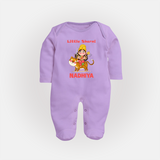 Little Sherni Goddess & Tiger Baby Full Body Suit - LILAC - New Born (Chest 7.5")