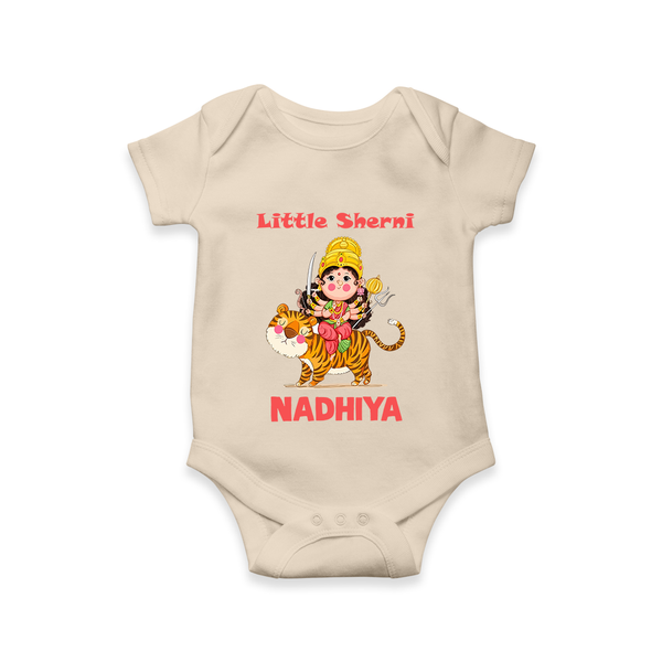 Little Sherni Goddess & Tiger Baby Romper - IVORY - New Born (Chest 14")