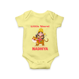 Little Sherni Goddess & Tiger Baby Romper - PASTEL YELLOW - New Born (Chest 14")