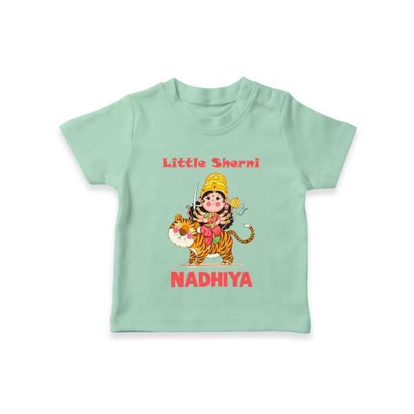 Little Sherni Goddess & Tiger Baby T Shirt - MINT GREEN - 0-5 Months Old (Chest 17")