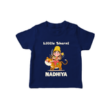 Little Sherni Goddess & Tiger Baby T Shirt - NAVY BLUE - 0-5 Months Old (Chest 17")