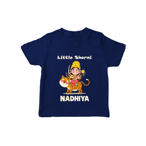 Little Sherni Goddess & Tiger Baby T Shirt - NAVY BLUE - 0-5 Months Old (Chest 17")