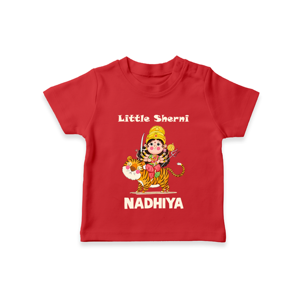 Little Sherni Goddess & Tiger Baby T Shirt - RED - 0-5 Months Old (Chest 17")