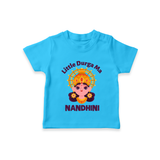 Little Durga Maa Goddess Face Baby T Shirt - SKY BLUE - 0-5 Months Old (Chest 17")