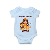 Durga Maa Ki Mini Me Goddess & Lion Baby Romper - BABY BLUE - New Born (Chest 14")