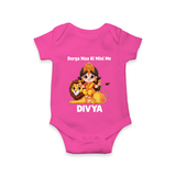 Durga Maa Ki Mini Me Goddess & Lion Baby Romper - HOT PINK - New Born (Chest 14")