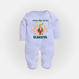 Durga Maa Ki Jai Goddess Baby Full Body Suit - BABY BLUE - New Born (Chest 7.5")