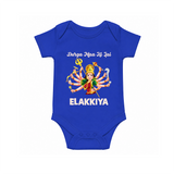 Durga Maa Ki Jai Goddess Baby Romper - COBALT BLUE - New Born (Chest 14")