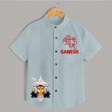 Shubh Durga Maa Divine Goddess Face Shirt - ARCTIC BLUE - 0 - 6 Months Old (Chest 23")