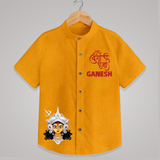 Shubh Durga Maa Divine Goddess Face Shirt - CHROME YELLOW - 0 - 6 Months Old (Chest 23")