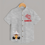 Shubh Durga Maa Divine Goddess Face Shirt - GREY - 0 - 6 Months Old (Chest 23")