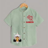 Shubh Durga Maa Divine Goddess Face Shirt - MINT GREEN - 0 - 6 Months Old (Chest 23")
