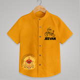 Divine Durga Maa Traditional Goddess Face Shirt - CHROME YELLOW - 0 - 6 Months Old (Chest 23")