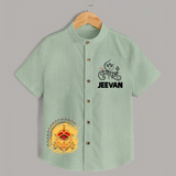 Divine Durga Maa Traditional Goddess Face Shirt - MINT GREEN - 0 - 6 Months Old (Chest 23")