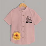 Divine Durga Maa Traditional Goddess Face Shirt - PEACH - 0 - 6 Months Old (Chest 23")