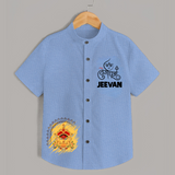Divine Durga Maa Traditional Goddess Face Shirt - SKY BLUE - 0 - 6 Months Old (Chest 23")