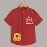 Divine Durga Maa Traditional Goddess Face Shirt - RED - 0 - 6 Months Old (Chest 23")