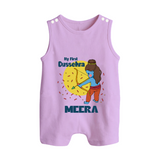 My First Dussehra Romper Suit | Personalized Baby Festival Outfit - LILAC - 0 - 5 Months Old (Chest 18")