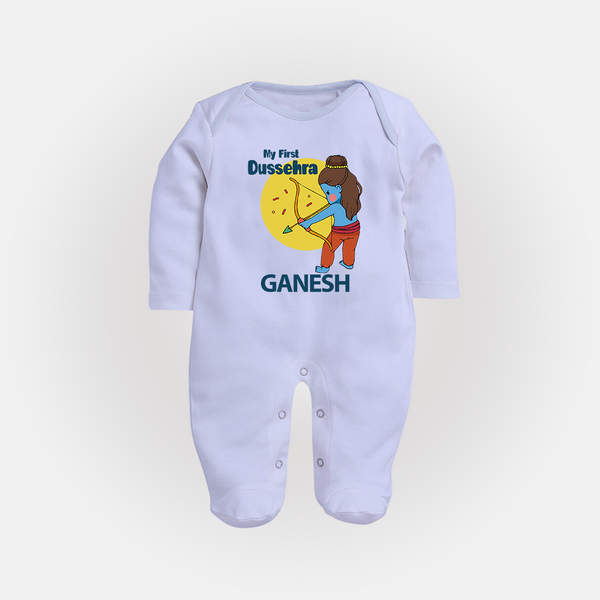 My First Dussehra Little Archer Full Body Suit - BABY BLUE - New Born (Chest 7.5")