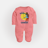 My First Dussehra Little Archer Full Body Suit - PEACH - New Born (Chest 7.5")
