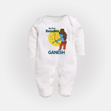 My First Dussehra Little Archer Full Body Suit - WHITE - New Born (Chest 7.5")