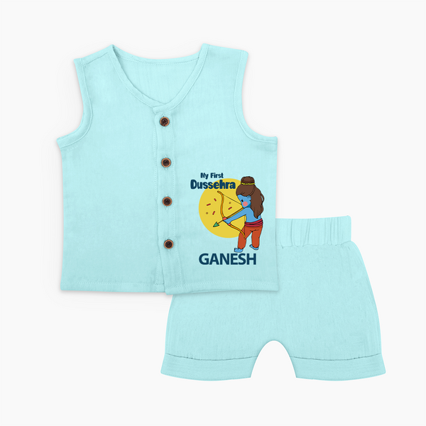 My First Dussehra Little Archer Jabla Set - BABY BLUE - 0 - 3 Months Old (Chest 9.8")