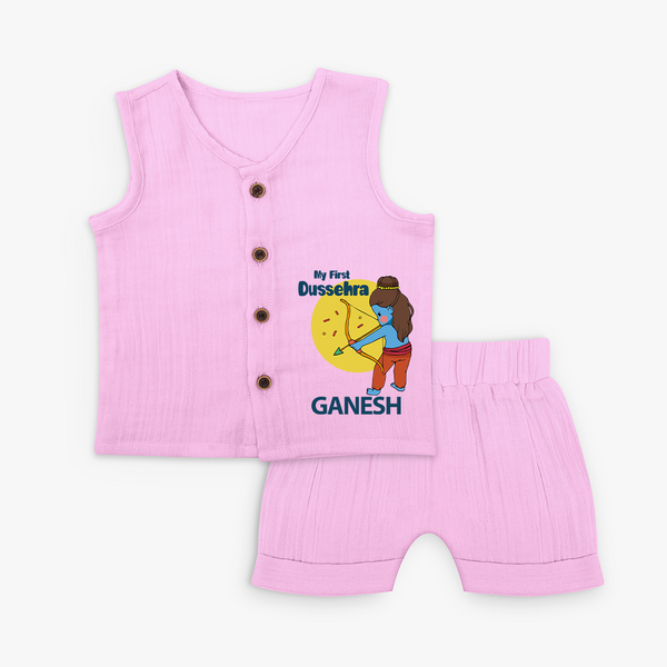 My First Dussehra Little Archer Jabla Set - BABY PINK - 0 - 3 Months Old (Chest 9.8")