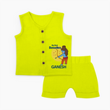 My First Dussehra Little Archer Jabla Set - LIME GREEN - 0 - 3 Months Old (Chest 9.8")