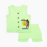 My First Dussehra Little Archer Jabla Set - PASTEL GREEN - 0 - 3 Months Old (Chest 9.8")