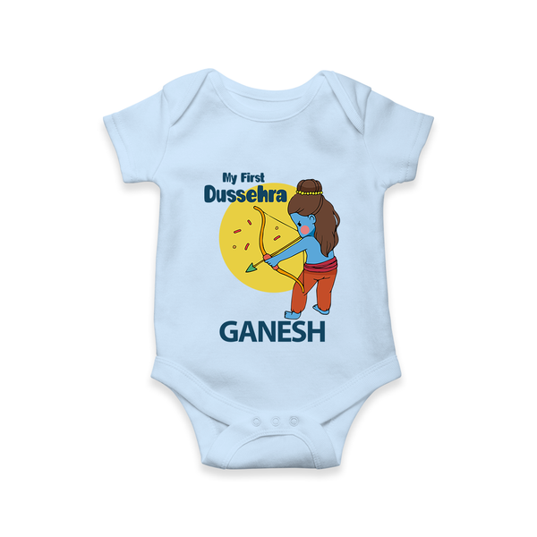 My First Dussehra Little Archer Romper - BABY BLUE - New Born (Chest 14")