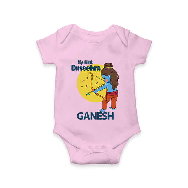 My First Dussehra Little Archer Romper - BABY PINK - New Born (Chest 14")