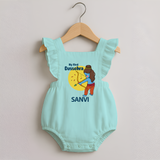 My First Dussehra Little Archer Romper frock - MINT GREEN - 0 - 3 Months Old (Chest 19")