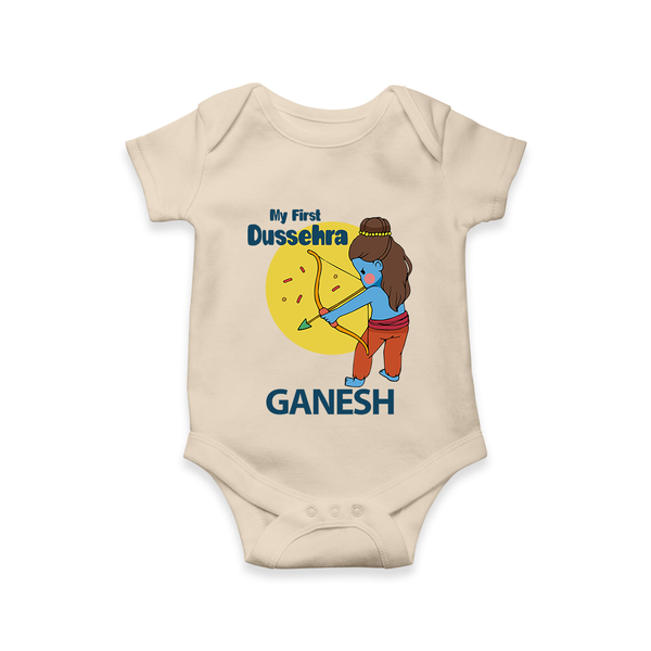 My First Dussehra Little Archer Romper - IVORY - New Born (Chest 14")
