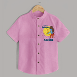 My First Dussehra Shirt | Personalized Baby Festival Outfit - BABY PINK - 0 - 6 Months Old (Chest 23")