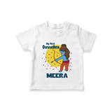 My First Dussehra Tshirt | Personalized Baby Festival Outfit - WHITE - 0-5 Months Old (Chest 17")