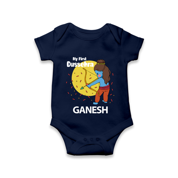 My First Dussehra Little Archer Romper - NAVY BLUE - New Born (Chest 14")
