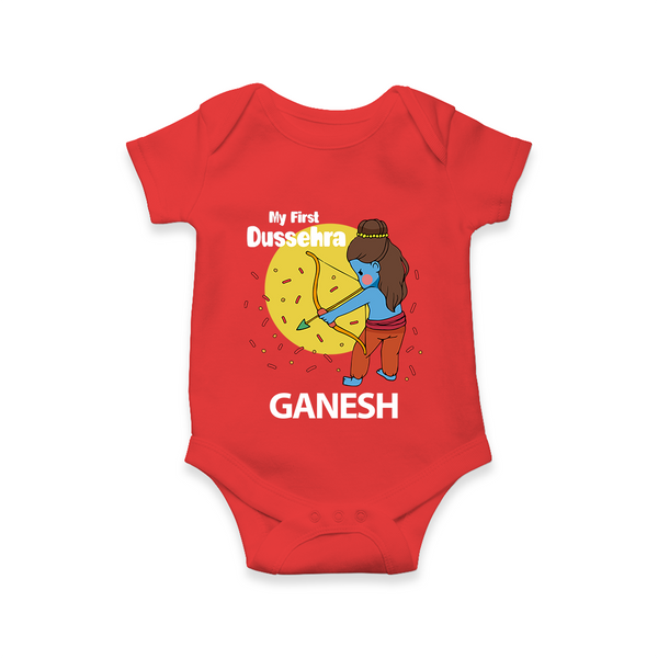 My First Dussehra Little Archer Romper - RED - New Born (Chest 14")