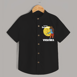 My First Dussehra Shirt | Personalized Baby Festival Outfit - BLACK - 0 - 6 Months Old (Chest 23")