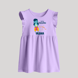 Baby's First Dussehra Baby Frock | Custom Baby Frock for Little Devotees - LILAC - 0 - 3 Months Old (Chest 17")