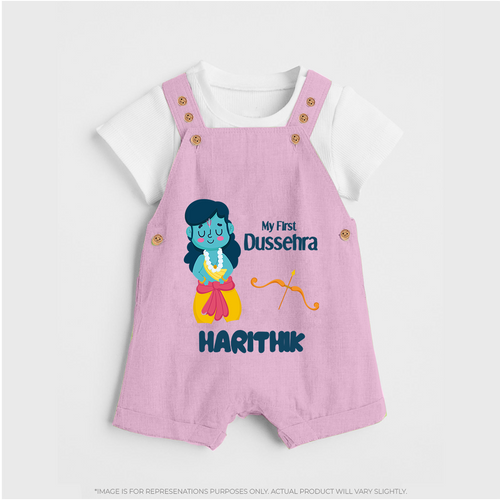 My First Dussehra Divine Princess Bow Dungaree