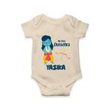 Baby's First Dussehra Romper | Custom Romper for Little Devotees - IVORY - New Born (Chest 14")