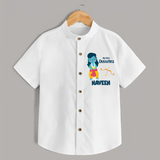 Baby's First Dussehra Shirt | Custom Shirt for Little Devotees - WHITE - 0 - 6 Months Old (Chest 23")